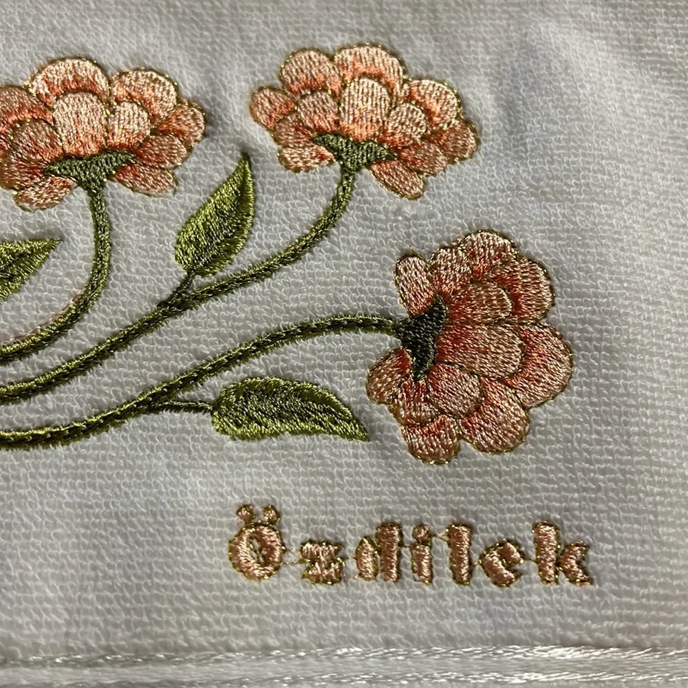 Turkish Embroidered Cotton Hand Crochet Towel